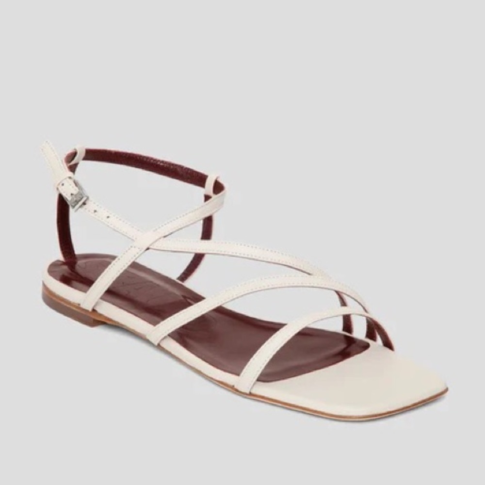 STAUD Gitane Strappy Sandals White - Sz 40.5